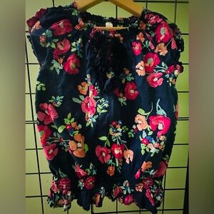 🌟GIRLS🌟 Floral Print Blouse with Ruffle Detail